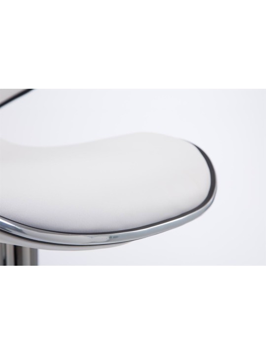 Set van 2 barkrukken Las Vegas V2 kunstleer chroom, wit