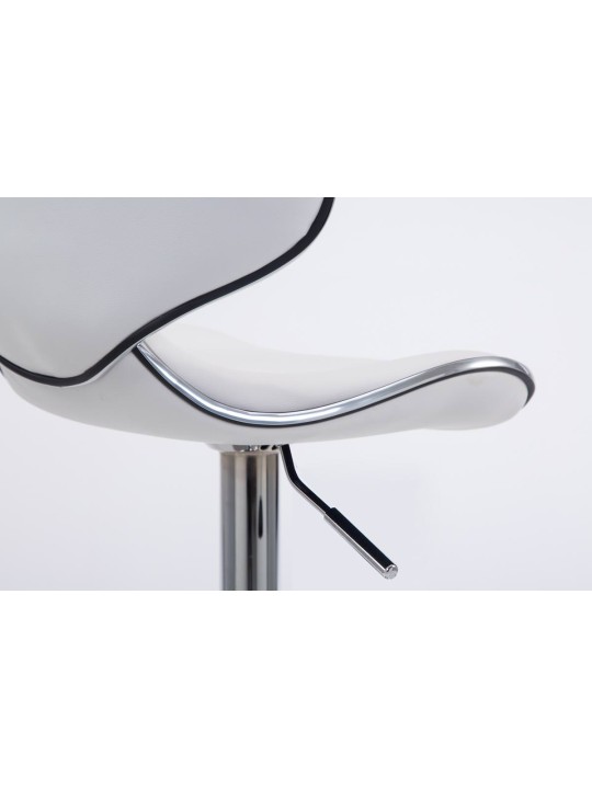 Set van 2 barkrukken Las Vegas V2 kunstleer chroom, wit