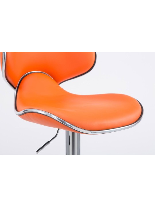 Set van 2 barkrukken Las Vegas V2 kunstleer chroom, oranje