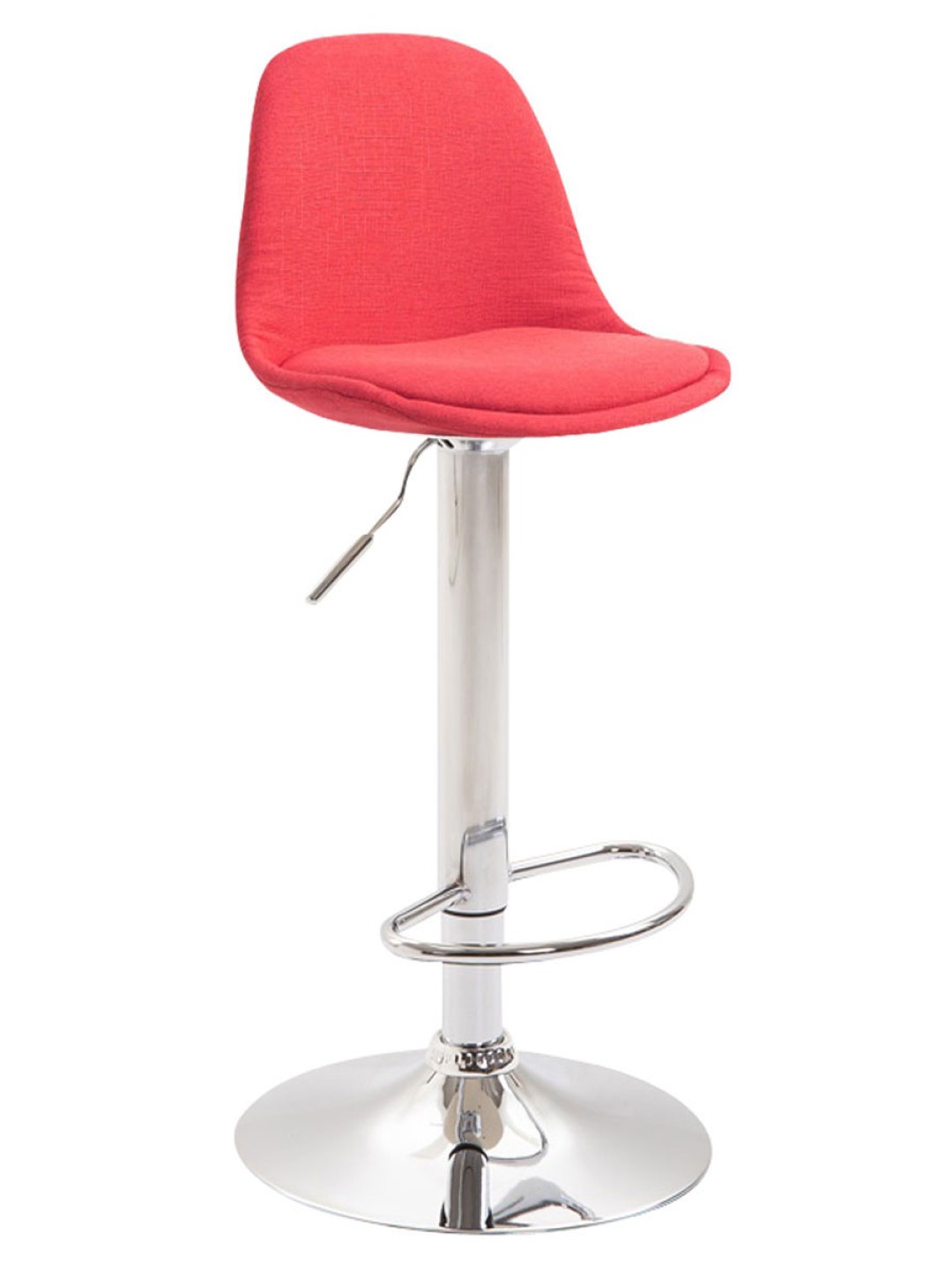 Barkruk Kiel stof, rood