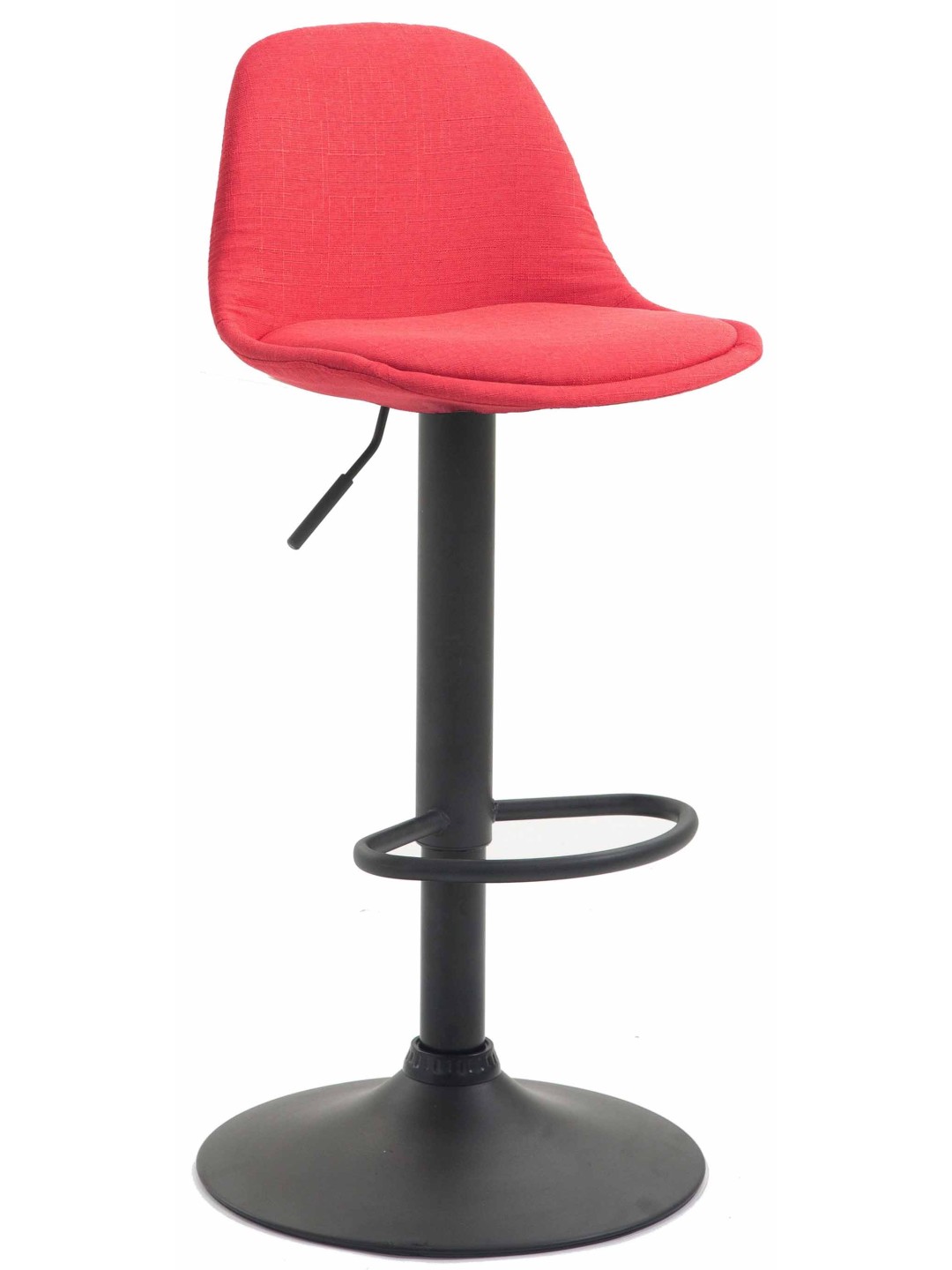 Barkruk Kiel stof, rood