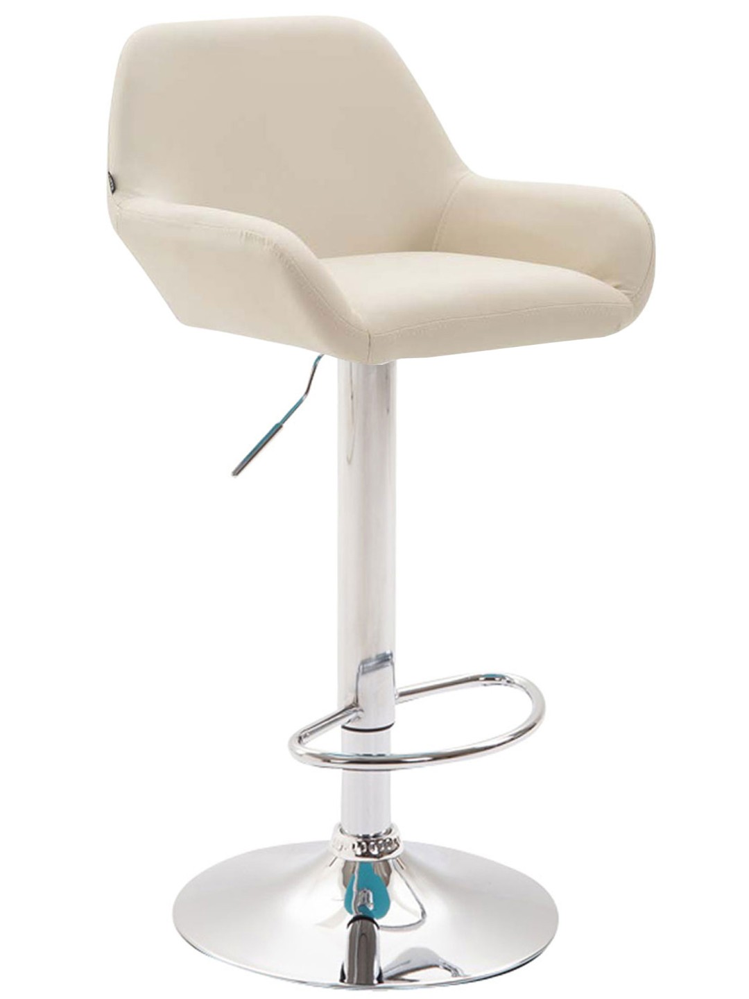 Barkruk Braga kunstleer chroom, crème