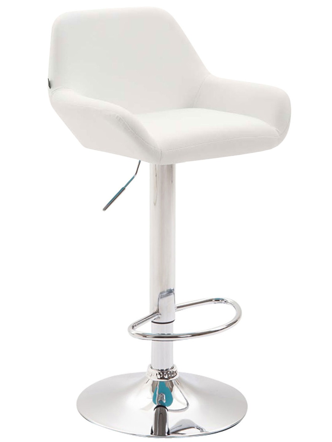 Barkruk Braga kunstleer chroom, wit