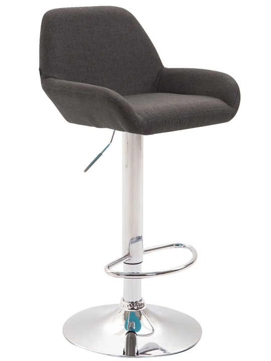 Barkruk Braga stof chroom, donkergrijs Barkruk Braga stof chroom, donkergrijs