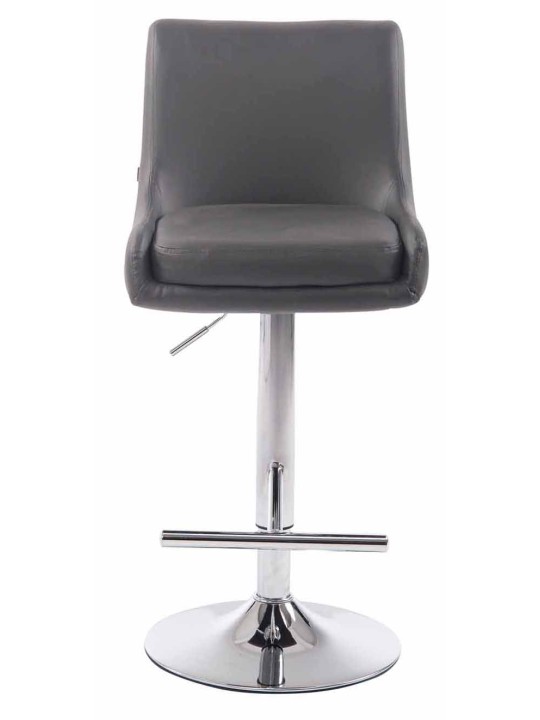 Set van 2 barkrukken Club kunstleer chroom, grijs