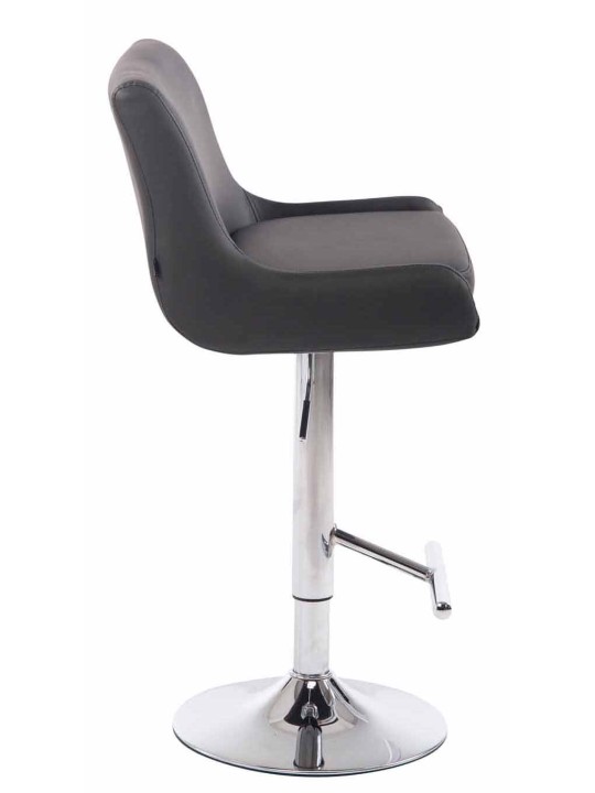 Set van 2 barkrukken Club kunstleer chroom, grijs