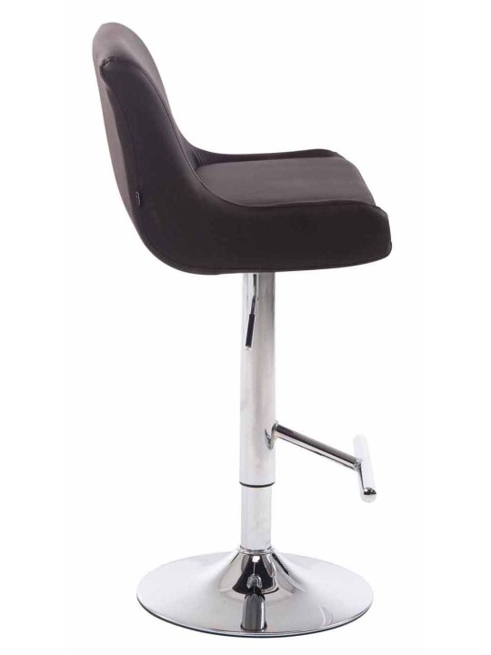 Set van 2 barkrukken Club kunstleer chroom, bruin