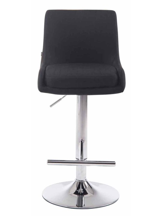 Set van 2 barkrukken Club stof chroom, zwart