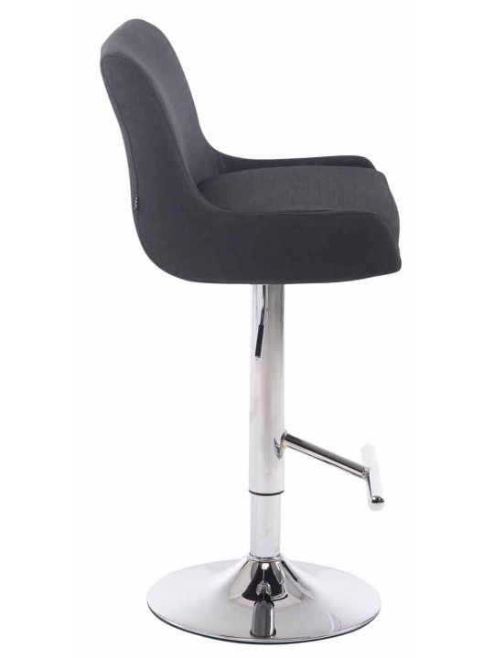 Set van 2 barkrukken Club stof chroom, zwart