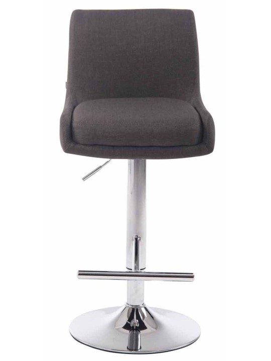 Set van 2 barkrukken Club stof chroom, donkergrijs