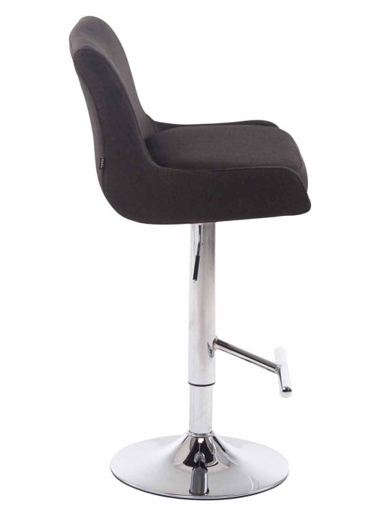 Set van 2 barkrukken Club stof chroom, donkergrijs