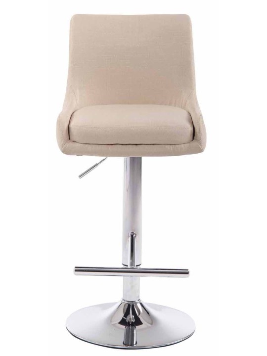 Set van 2 barkrukken Club stof chroom, crème