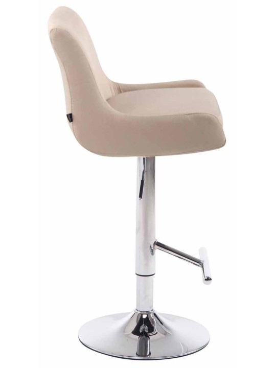 Set van 2 barkrukken Club stof chroom, crème