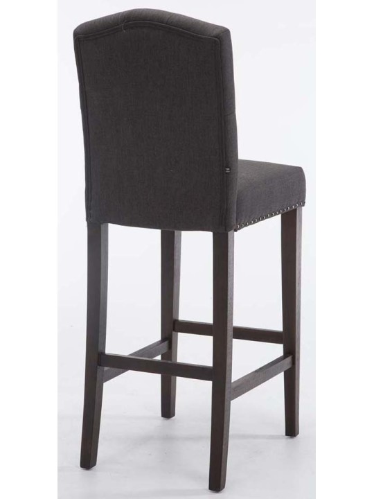 Set van 2 barkrukken Louise stof antiek, donkergrijs