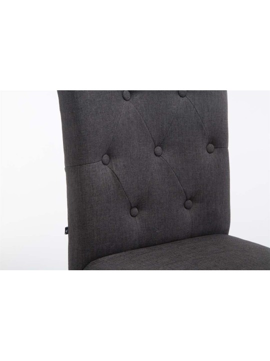 Set van 2 barkrukken Louise stof antiek, donkergrijs