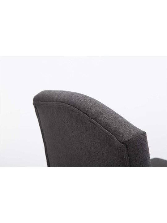 Set van 2 barkrukken Louise stof antiek-licht, donkergrijs