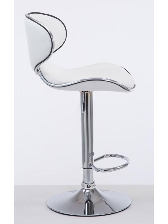 Set van 2 barkrukken Las Vegas V2 kunstleer chroom, wit