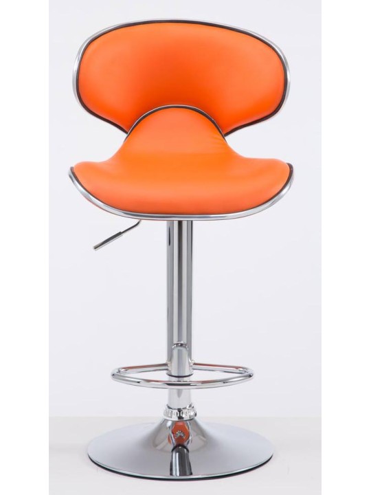 Set van 2 barkrukken Las Vegas V2 kunstleer chroom, oranje