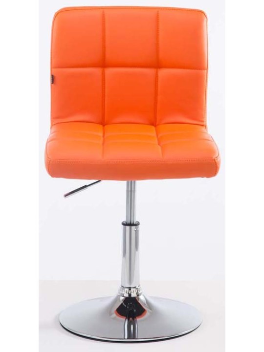 Set van 2 barkrukken Palma V2 kunstleer, oranje