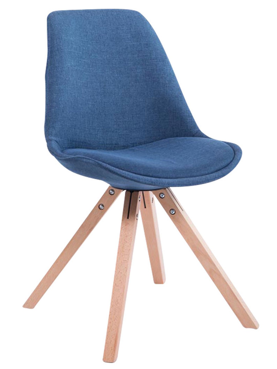 Bezoekersstoel Toulouse stof Natura Square, blauw