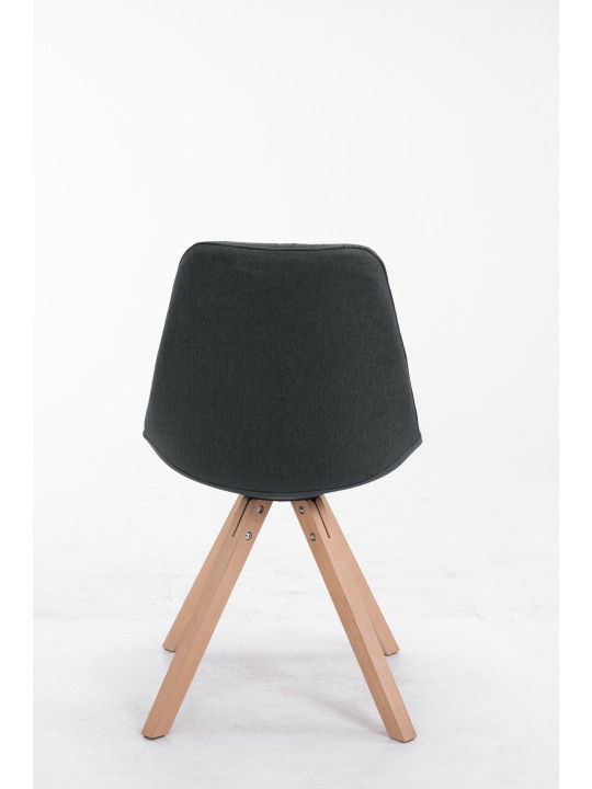 Bezoekersstoel Toulouse stof Natura Square, donkergrijs