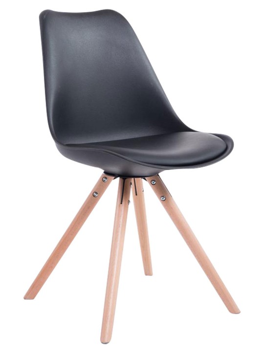 Toulouse Natura Ronde bezoekersstoel, zwart Toulouse Natura Ronde bezoekersstoel, zwart