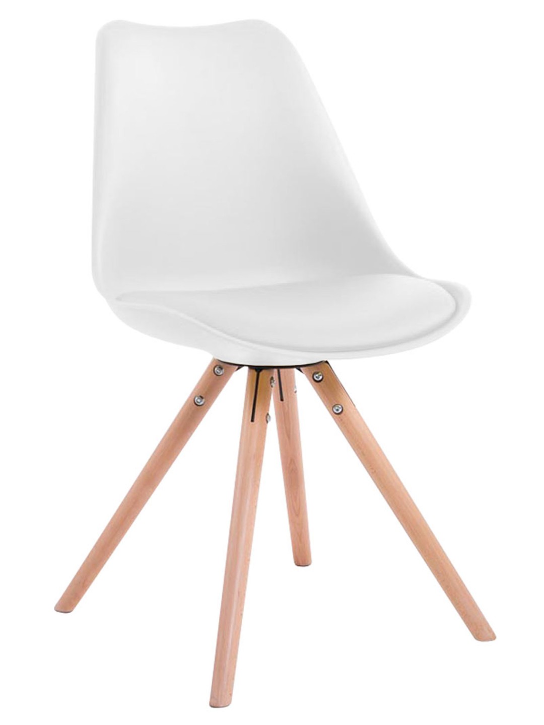 Toulouse Natura Ronde bezoekersstoel, wit