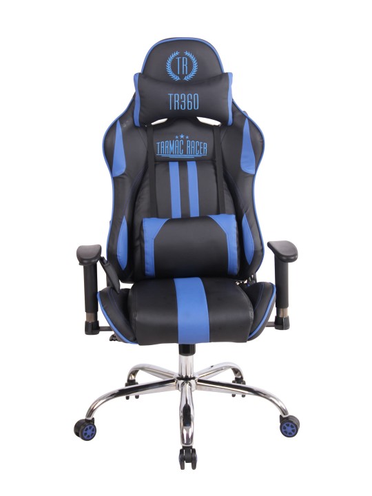 Bureaustoel Limit XM kunstleer, zwart/blauw