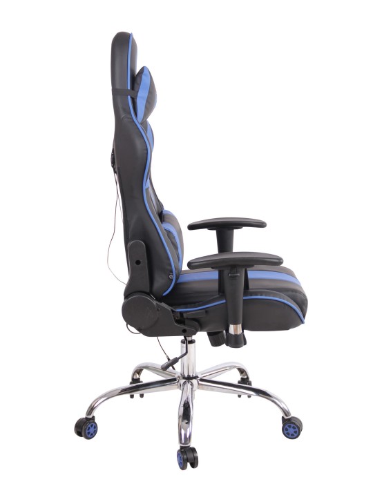 Bureaustoel Limit XM kunstleer, zwart/blauw