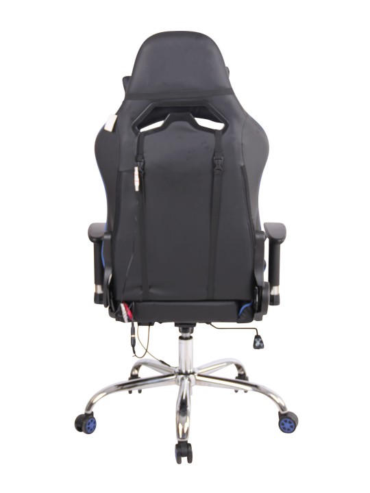 Bureaustoel Limit XM kunstleer, zwart/blauw