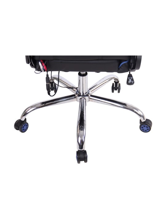 Bureaustoel Limit XM kunstleer, zwart/blauw