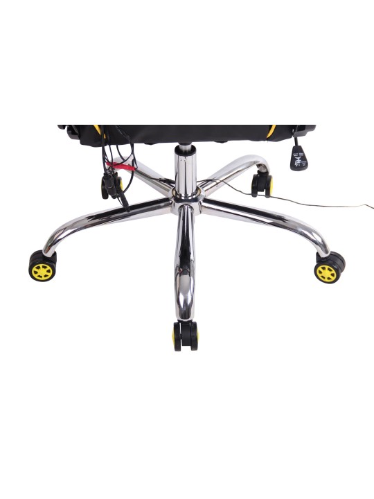 Bureaustoel Limit XM kunstleer, zwart/geel