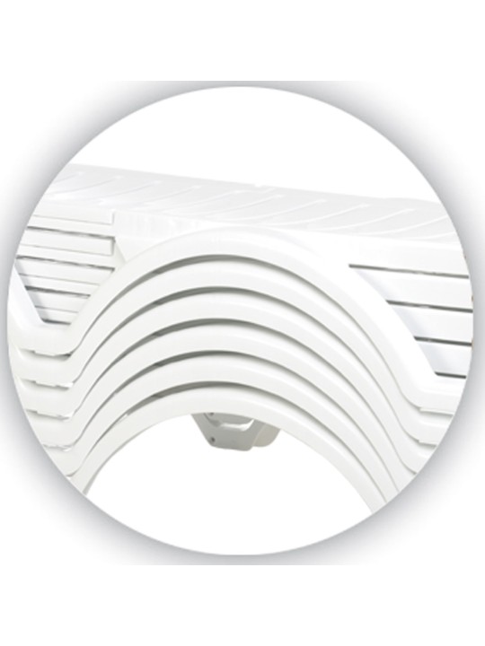 Set van 10 ligstoelen Aqua, wit Set van 10 ligstoelen Aqua, wit