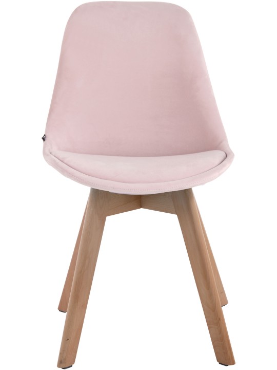 Bezoekersstoel Borneo V2 fluweel naturel, roze Bezoekersstoel Borneo V2 fluweel naturel, roze