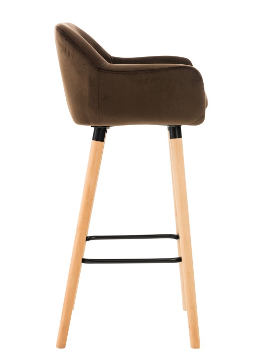 Set van 2 barkrukken Grant fluweel, bruin