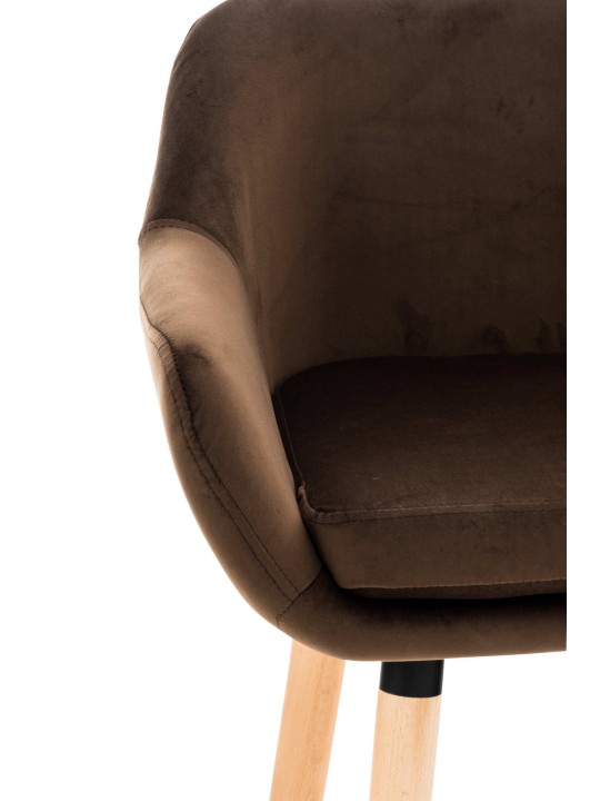 Set van 2 barkrukken Grant fluweel, bruin