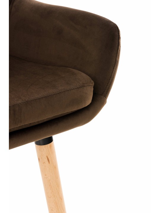 Set van 2 barkrukken Grant fluweel, bruin