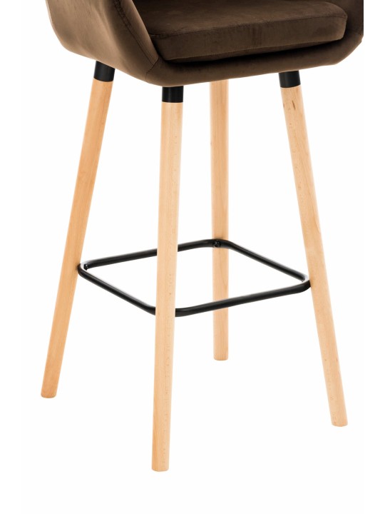 Set van 2 barkrukken Grant fluweel, bruin