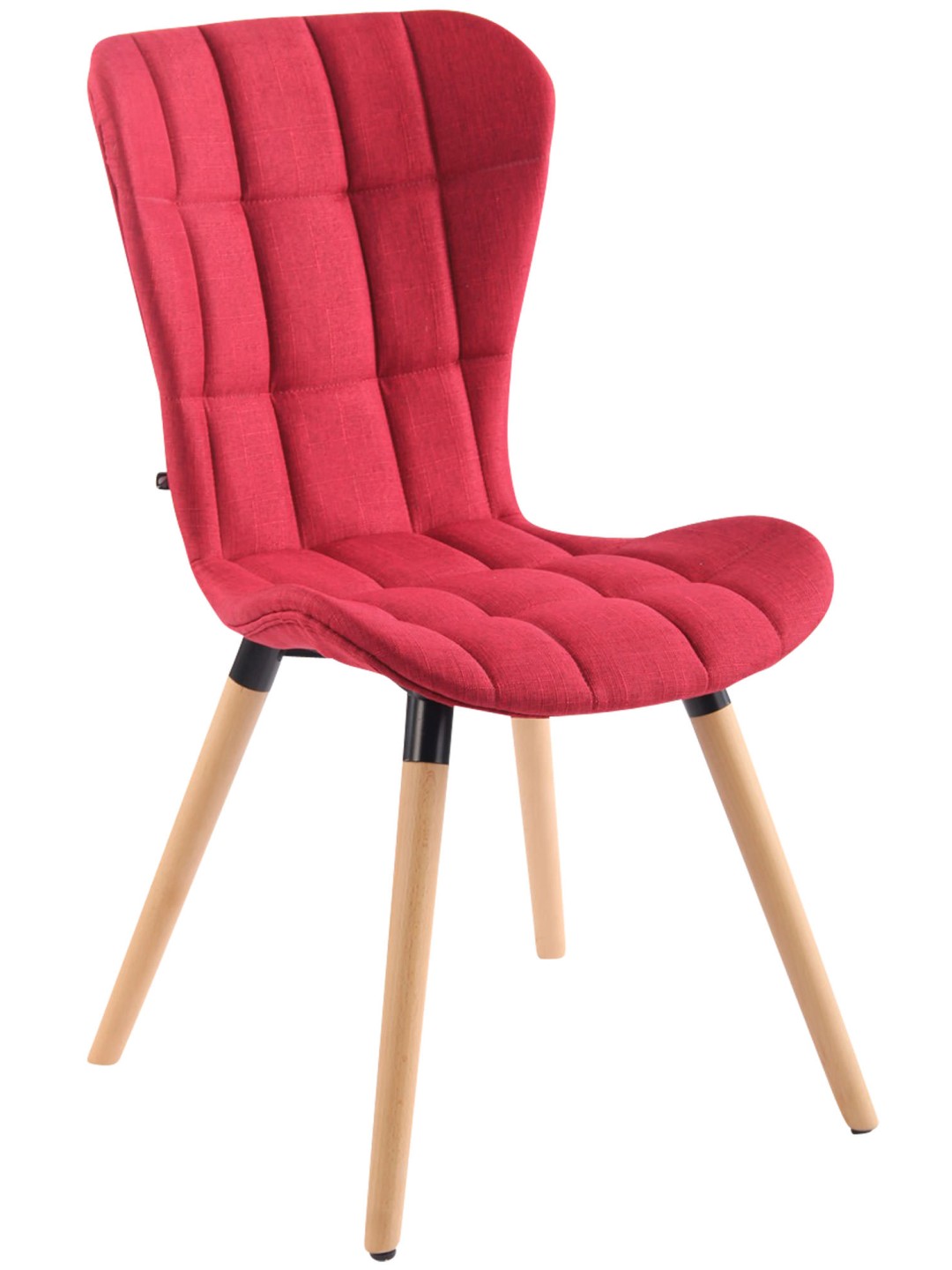 Stoel Odda stof naturel, rood