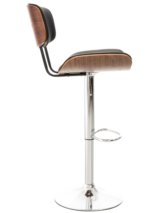 Barkruk Sarnia kunstleer, walnoot/zwart