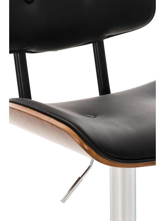 Barkruk Sarnia kunstleer, walnoot/zwart