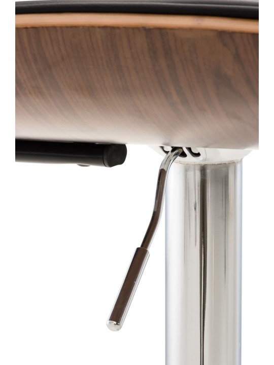 Barkruk Sarnia kunstleer, walnoot/zwart