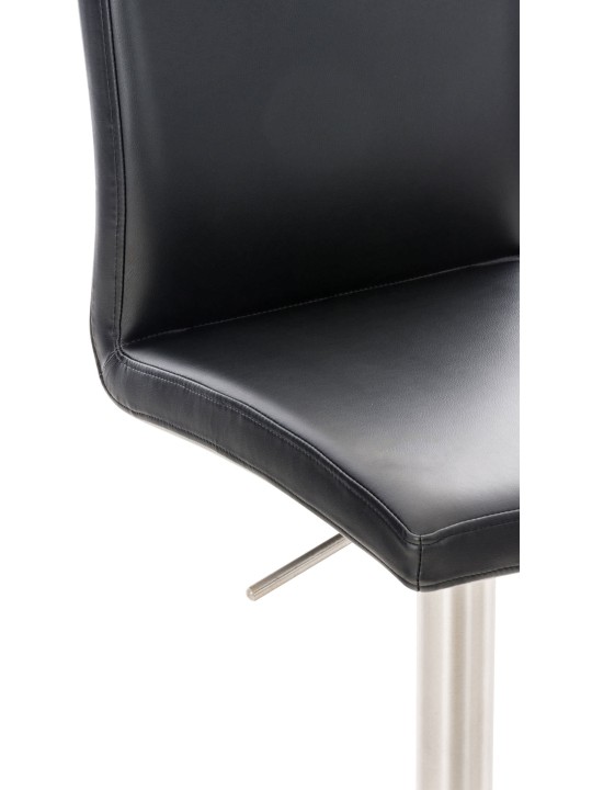 Barkruk Cadiz kunstleer RVS, zwart Barkruk Cadiz kunstleer RVS, zwart