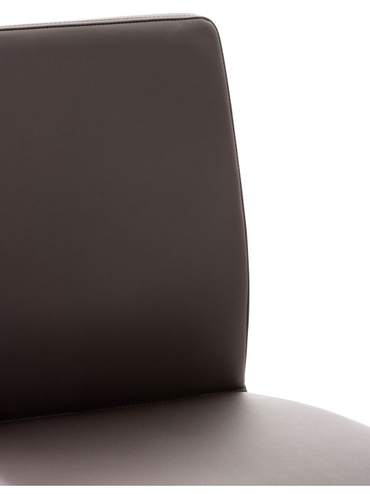 Barkruk Cadiz kunstleer RVS, bruin