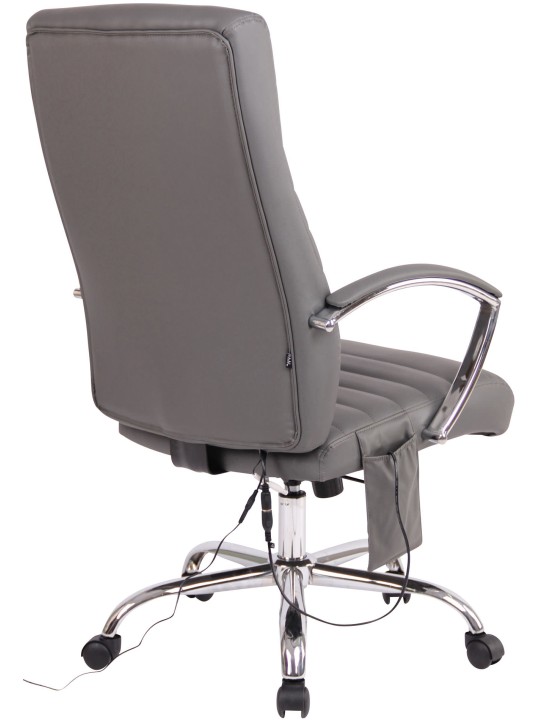 Walliser kunstleren bureaustoel met massagefunctie, grijs Walliser kunstleren bureaustoel met massagefunctie, grijs