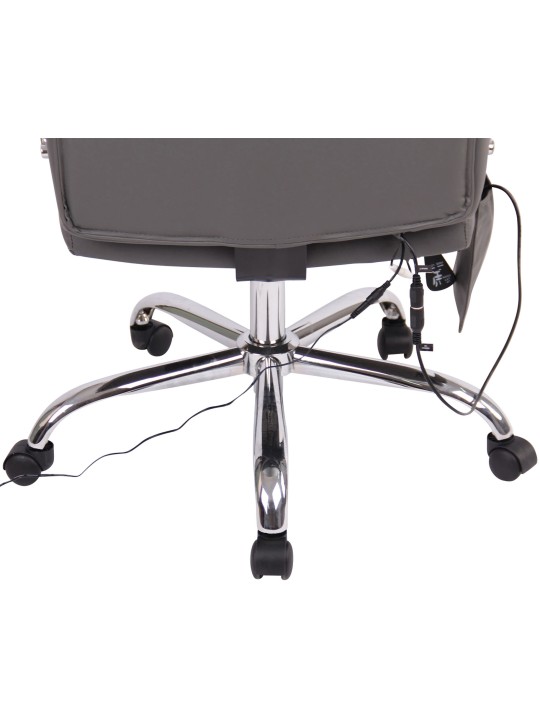 Walliser kunstleren bureaustoel met massagefunctie, grijs Walliser kunstleren bureaustoel met massagefunctie, grijs