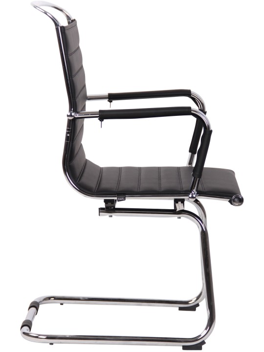 Bezoekersstoel Balve kunstleer, zwart