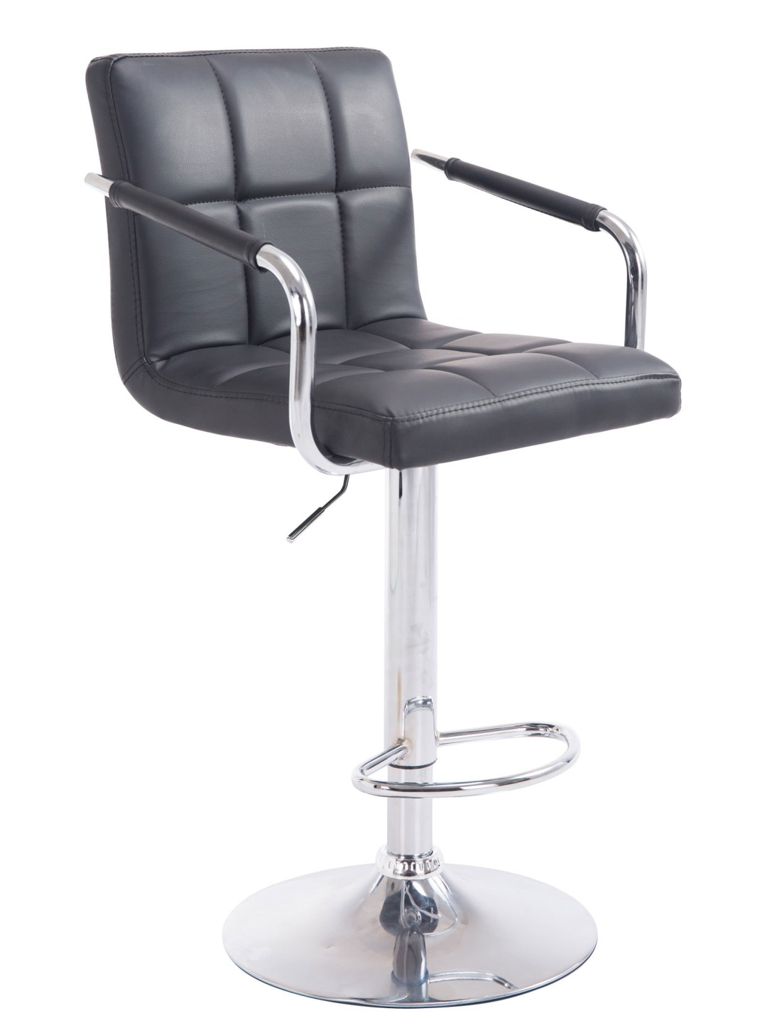 Barkruk Lucy V2 chroom, zwart