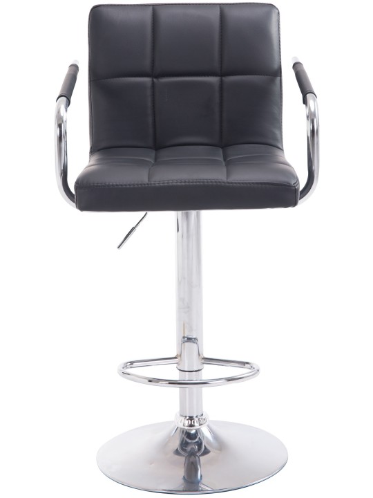 Barkruk Lucy V2 chroom, zwart