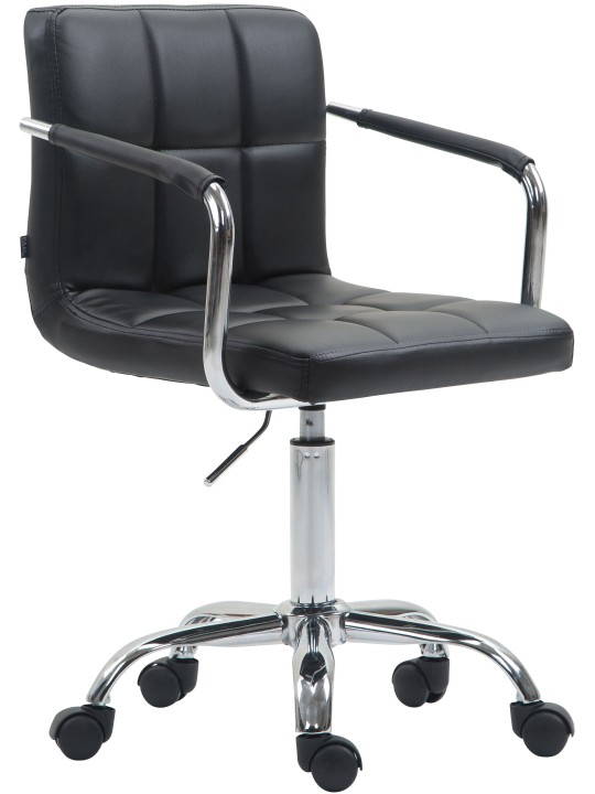 Bureaustoel Lucy V2 kunstleer, zwart